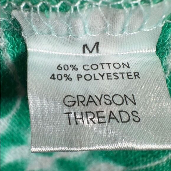 Green and white tie dye “Whiskey Business” long sleeve knit top size medium - Picture 5 of 5